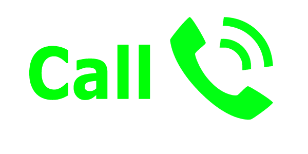 A green call logo on a green background.
